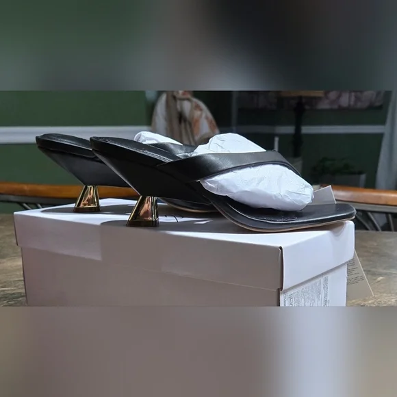 The Drop Women's Dakota Thong Scupted Heel Sandal #912, 913, 914 - Picture 6 of 14